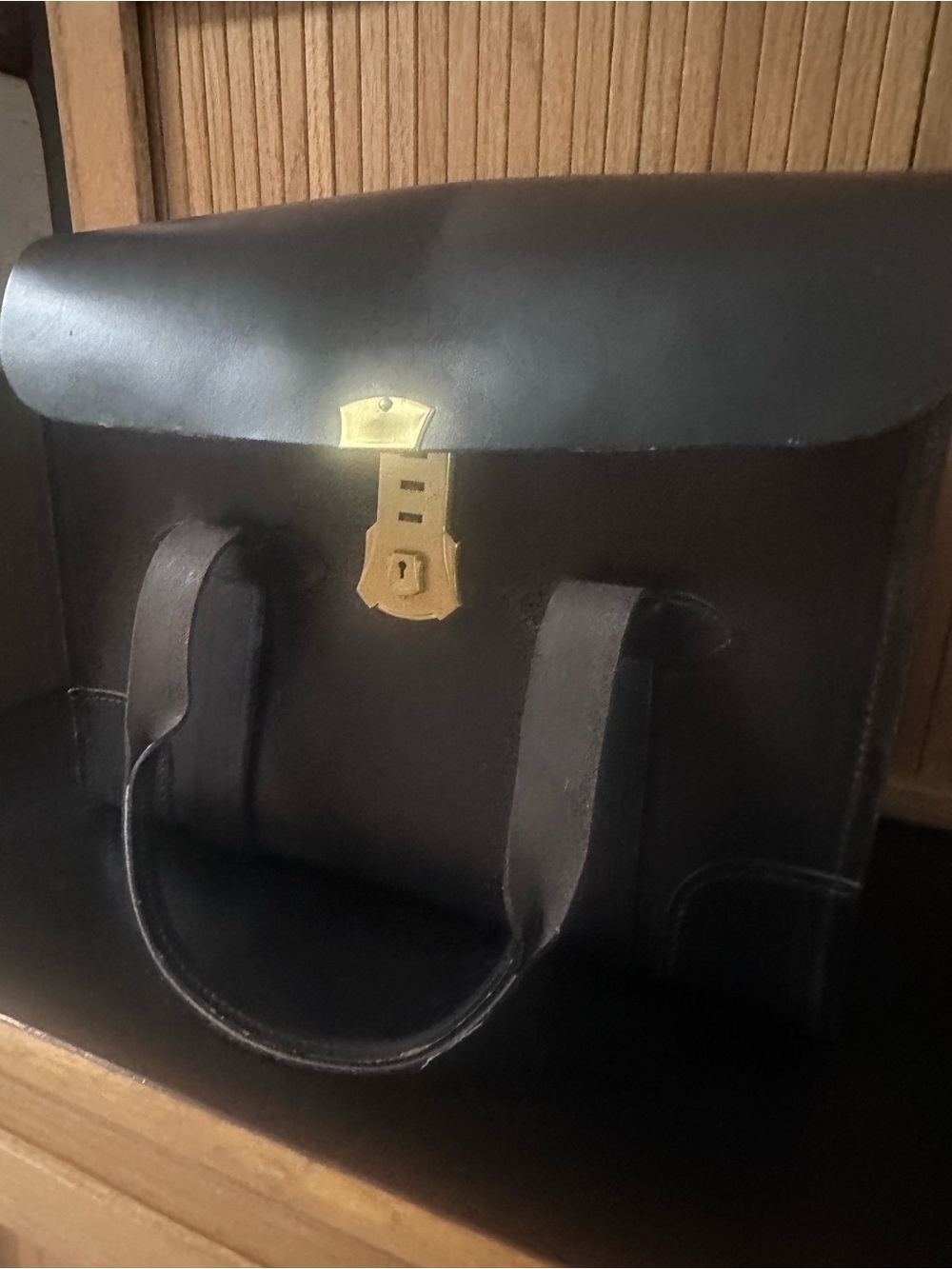 Vintage Leather Pilot Bag Military Briefcase